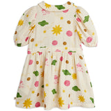 Mini Rodini Off-white Space AOP Muslin Woven Ss Kjole