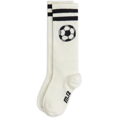 Mini Rodini Off-white Football Knee-High Strømper