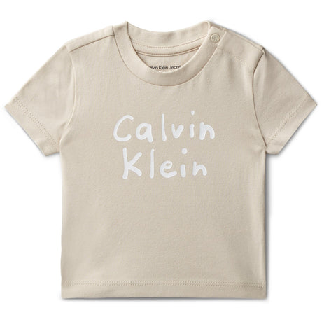 Calvin Klein Oatmeal Ck Logo Ss T-Shirt