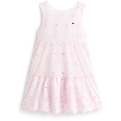 Tommy Hilfiger Pearly Pink Lg Broderie Anglaise Sløjfe Kjole