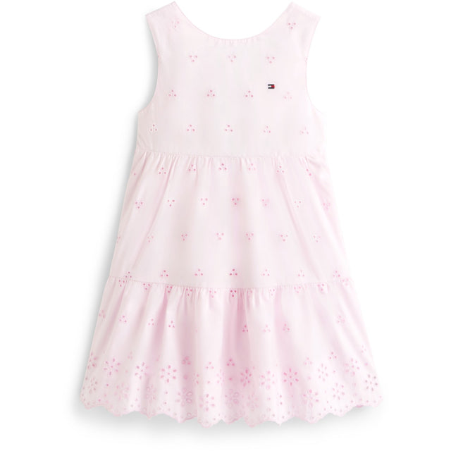 Tommy Hilfiger Pearly Pink Lg Broderie Anglaise Sløjfe Kjole