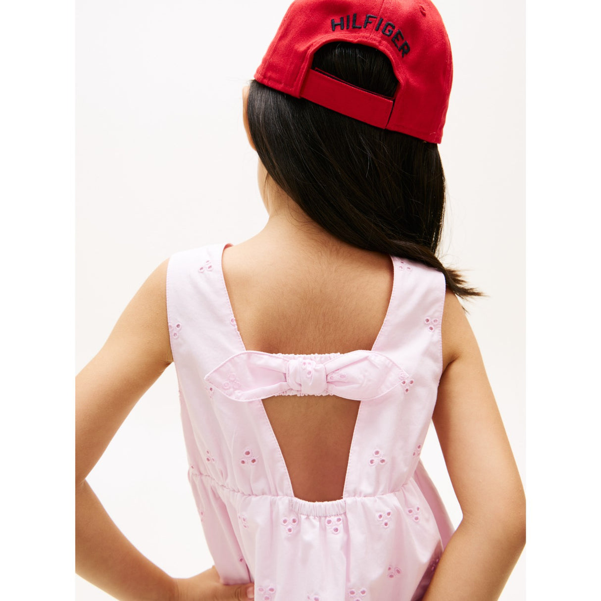 Tommy Hilfiger Pearly Pink Lg Broderie Anglaise Sløjfe Kjole