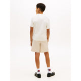 Tommy Hilfiger Ivory Silk Open Stitch Polo Sweater Ss