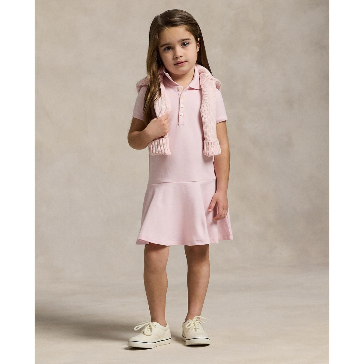 Polo Ralph Lauren Hint Of Pink W/ White Day Kjole