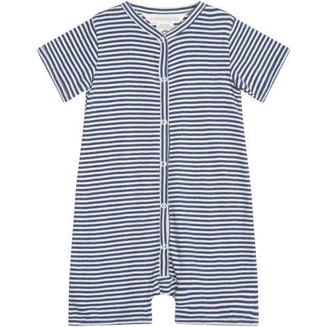 Serendipity Navy/Offwhite Baby Kort Dragt Stripe