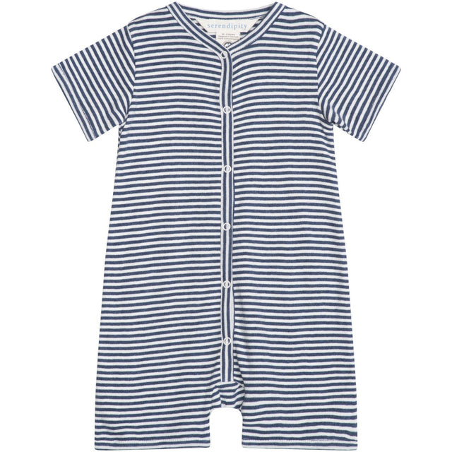 Serendipity Navy/Offwhite Baby Kort Dragt Stripe