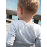 Serendipity Mist/Offwhite Slim Bluse Stripe