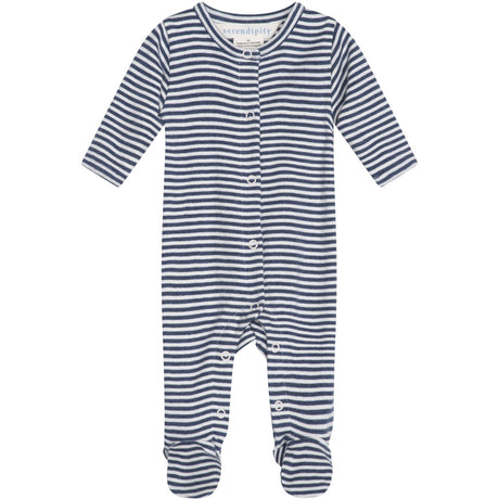 Serendipity Navy/Offwhite Newborn Stripe Dragt