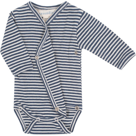 Serendipity Navy/Offwhite Newborn Slå-om Body