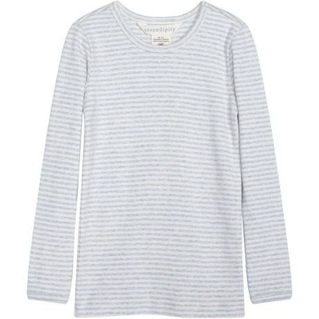 Serendipity Mist/Offwhite Slim Bluse Stripe
