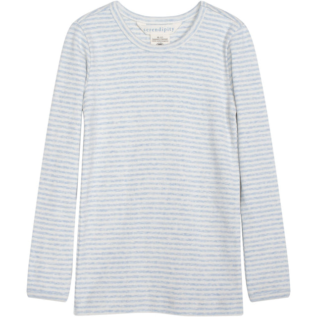 Serendipity Mist/Offwhite Slim Bluse Stripe