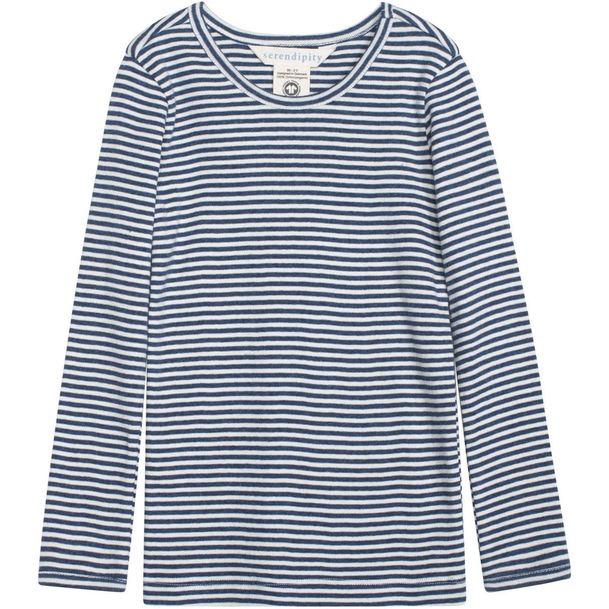 Serendipity Navy/Offwhite Slim Bluse Stripe