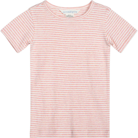Serendipity Coral/Offwhite T-Shirt Stripe