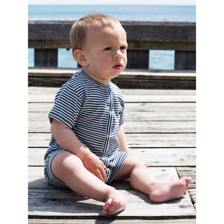 Serendipity Navy/Offwhite Baby Kort Dragt Stripe