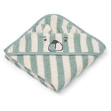 LIEWOOD Peppermint / Creme De La Creme Albert Hooded Håndklæde