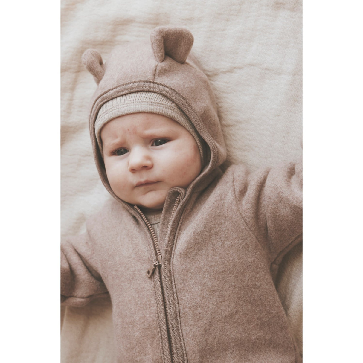 Huttelihut Savannah Melange Køredragt Ears Cot. Fleece