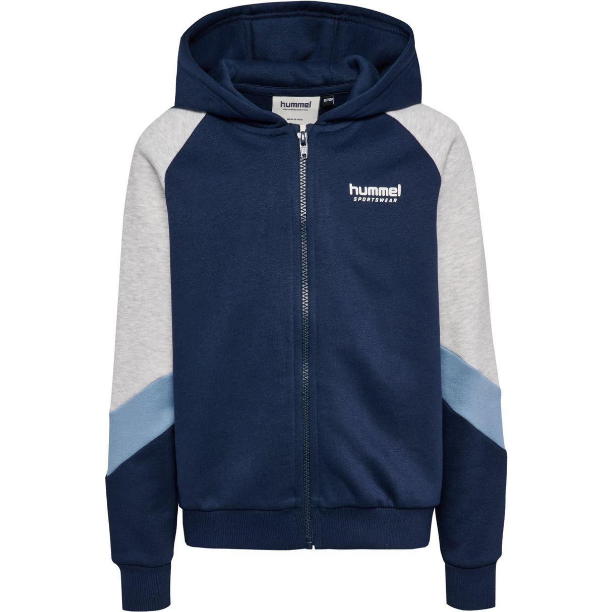 Hummel Dress Blues/Faded Denim Jr Loose Blocked Zip Hættetrøje