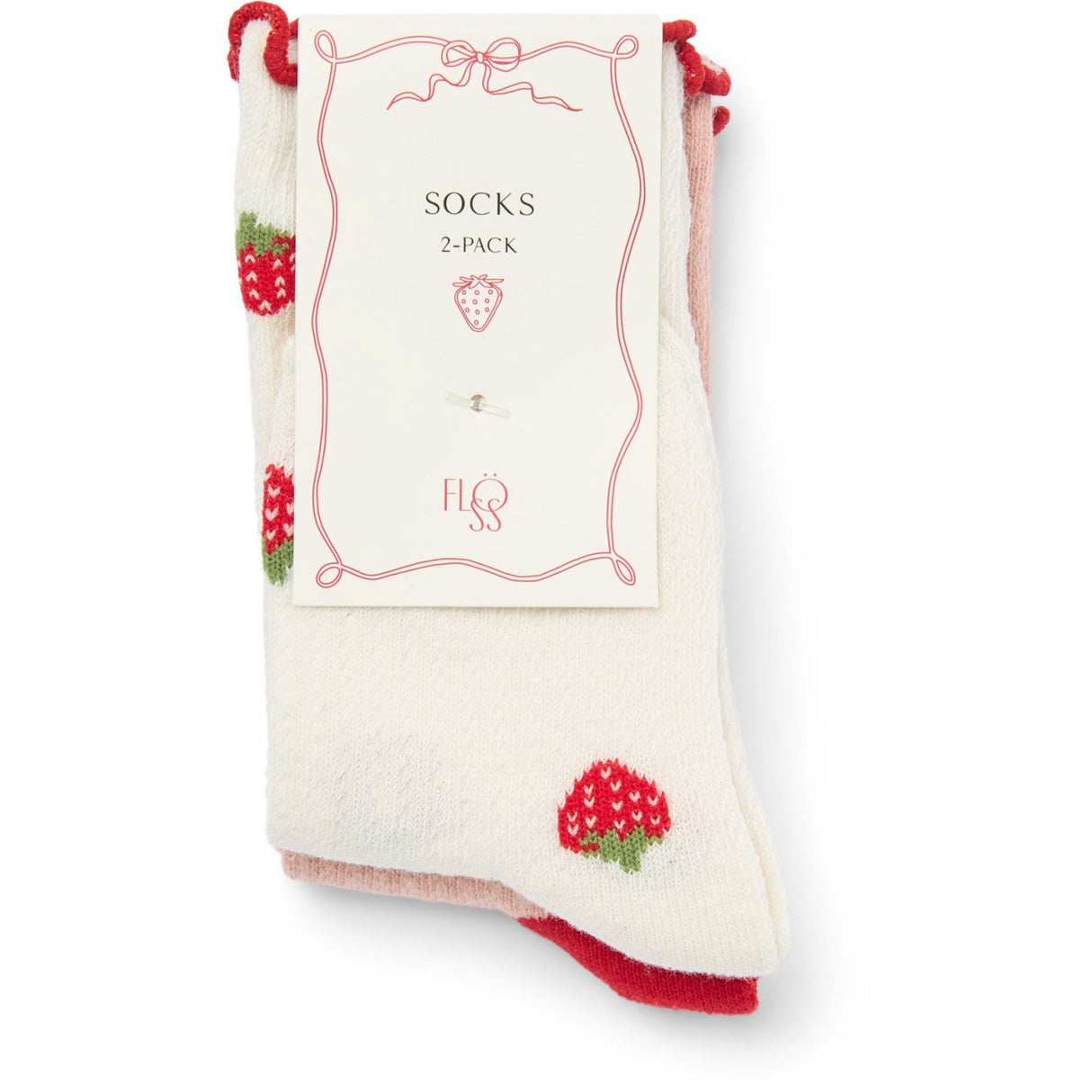 Flöss Pointelle Berry 2-pack Vigga Strømper 2-pack