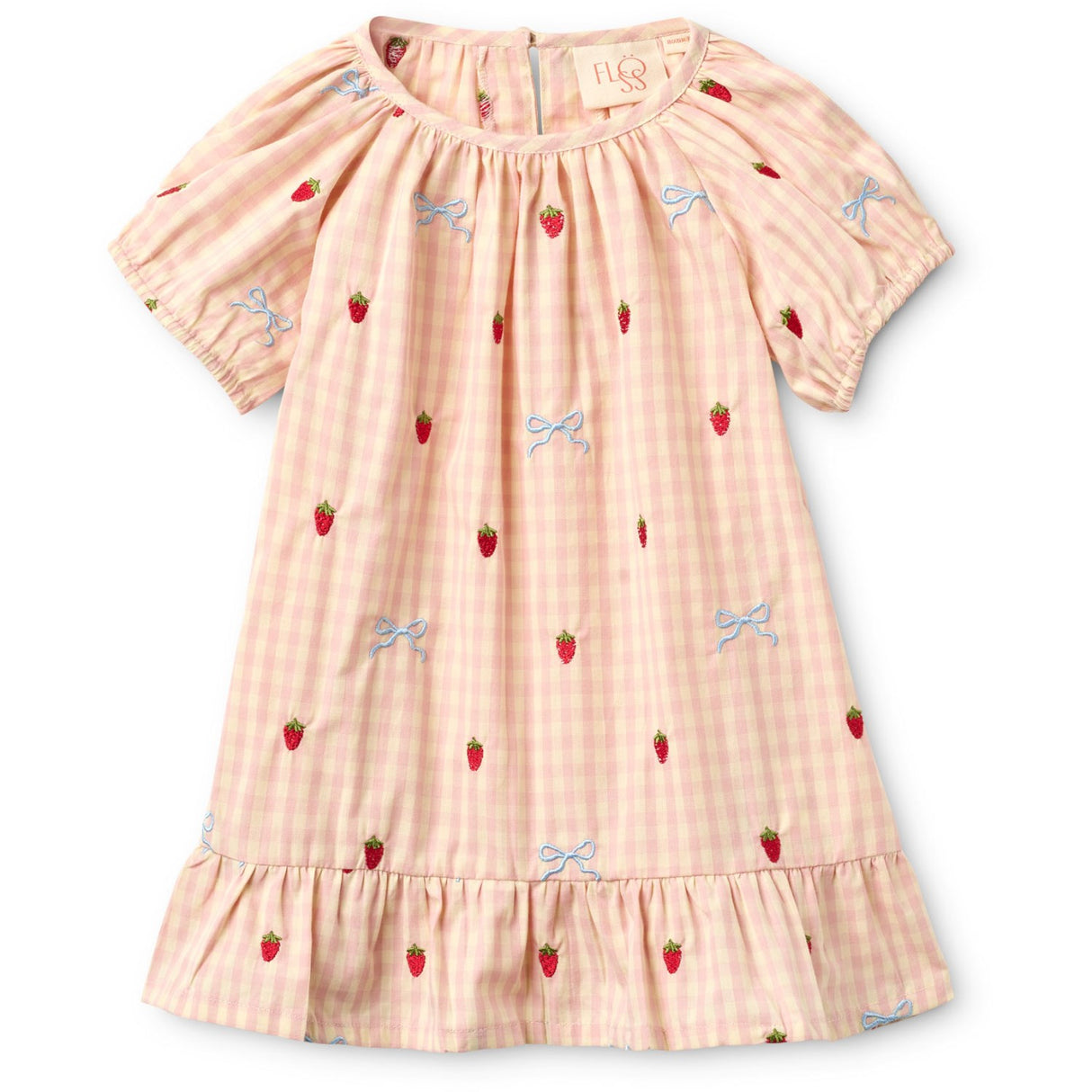 Flöss Berry/bow Gingham Dolly Sløjfe Kjole