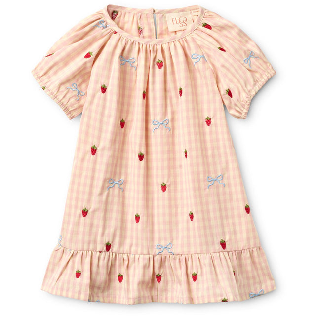 Flöss Berry/bow Gingham Dolly Sløjfe Kjole