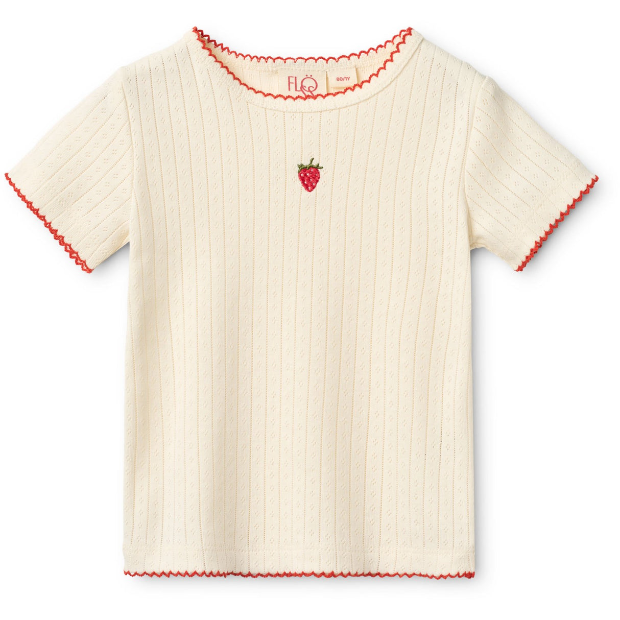 Flöss Gentle Cream Flora SS Pointelle T-shirt