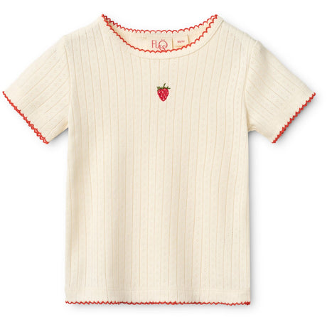 Flöss Gentle Cream Flora SS Pointelle T-shirt