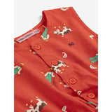 Bobo Choses Red Farm Adventure All Over Woven Kjole