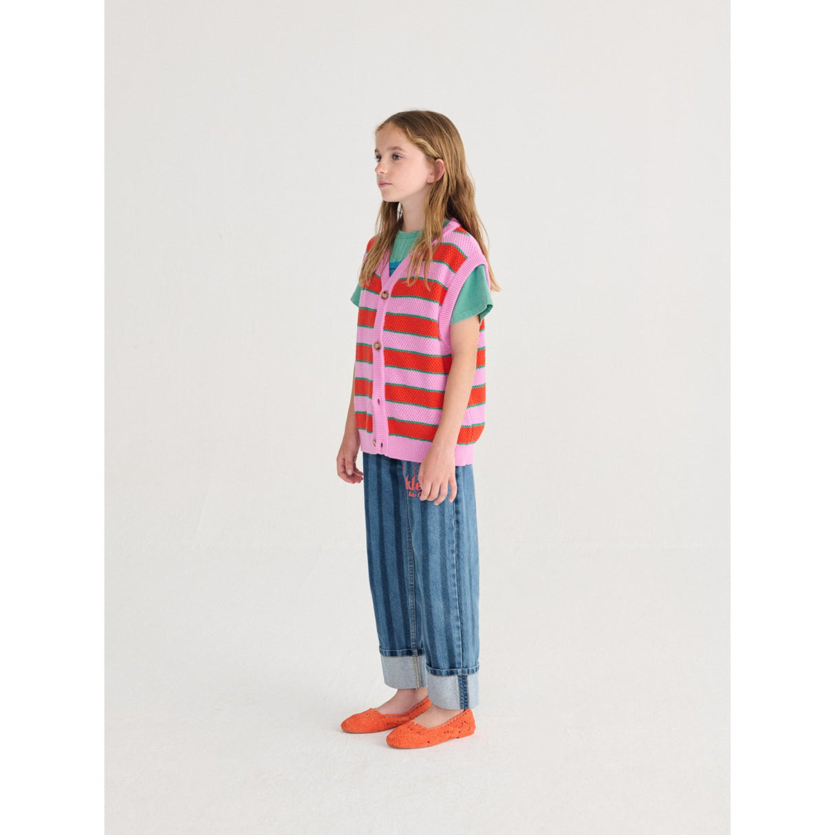 Bobo Choses Purple Bc Striped Strikket Vest