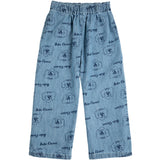 Bobo Choses Prussian Blue Pickles The Dog All Over Light Denim Bukser