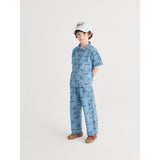Bobo Choses Prussian Blue Pickle The Dog All Over Denim Skjorte