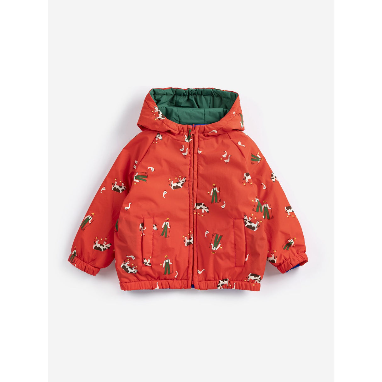 Bobo Choses Red Farm Adventure All Over Vendbar Anorak