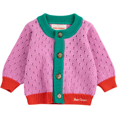 Bobo Choses Multicolor Farve Block Open Work Cardigan