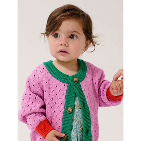 Bobo Choses Multicolor Farve Block Open Work Cardigan