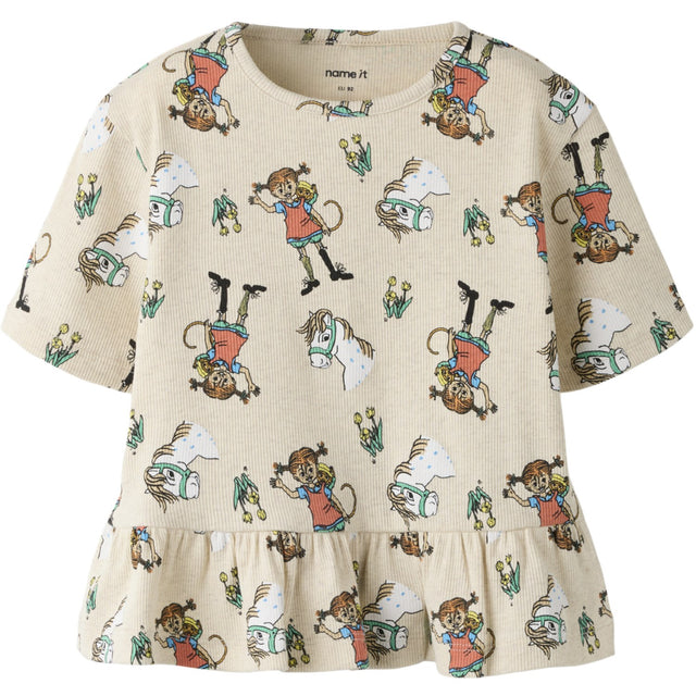 Name It Peyote Melange Nmfmara Pippi Ss Nreg Top Sky