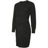 Mama;licious Black Mlnewanne L/S Abk Strik Kjole A. Noos
