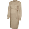 Mama;licious Natural Melange Mlnewanne L/S Abk Strik Kjole A. Noos