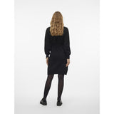 Mama;licious Black Mlnewanne L/S Abk Strik Kjole A. Noos