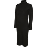 Mama;licious Black Mlsuniva June Ls Strik Midi Kjole 2F Noos