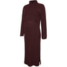 Mama;licious Windsor Wine Melange Mlsuniva June Ls Strik Midi Kjole 2F Noos
