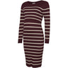Mama;licious Windsor Wine Birch Mlnewsiv June Ls Uk Strik Kjole 2F A Noos