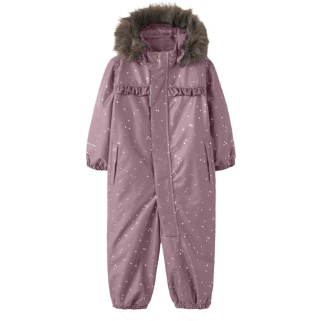 Name It Wistful Mauve Hearts Nmfsnow10 Dragt Flæse Glitter Fo