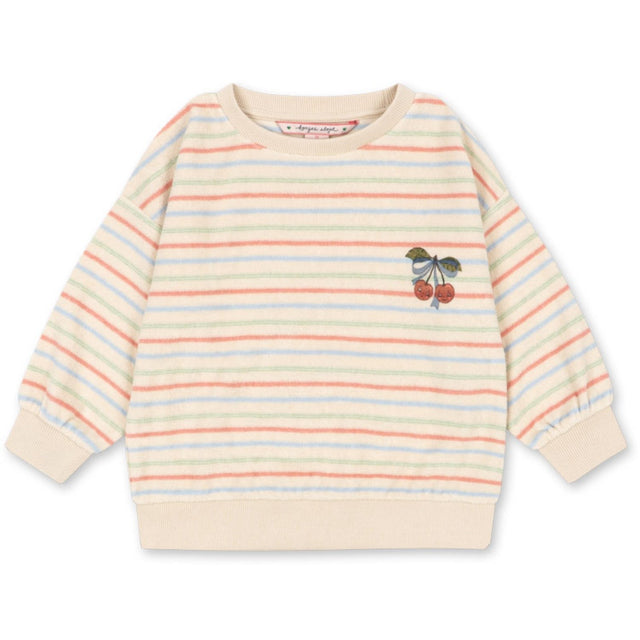 Konges Sløjd Confetti Stripe Itty Rib Sweatshirt Gots