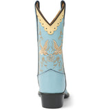 COPENHAGEN COLORS Dusty Blue Leather Limited Cowboy Støvle High - Dove