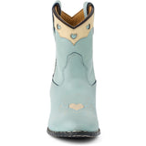 COPENHAGEN COLORS Dusty Blue Leather Limited Cowboy Støvle Low - Dove