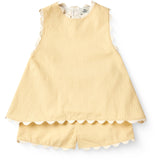 COPENHAGEN COLORS Pale Yellow Comb. Deco Top & Shorts Sæt