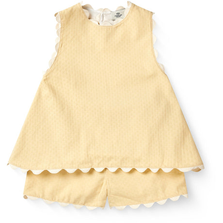 COPENHAGEN COLORS Pale Yellow Comb. Deco Top & Shorts Sæt