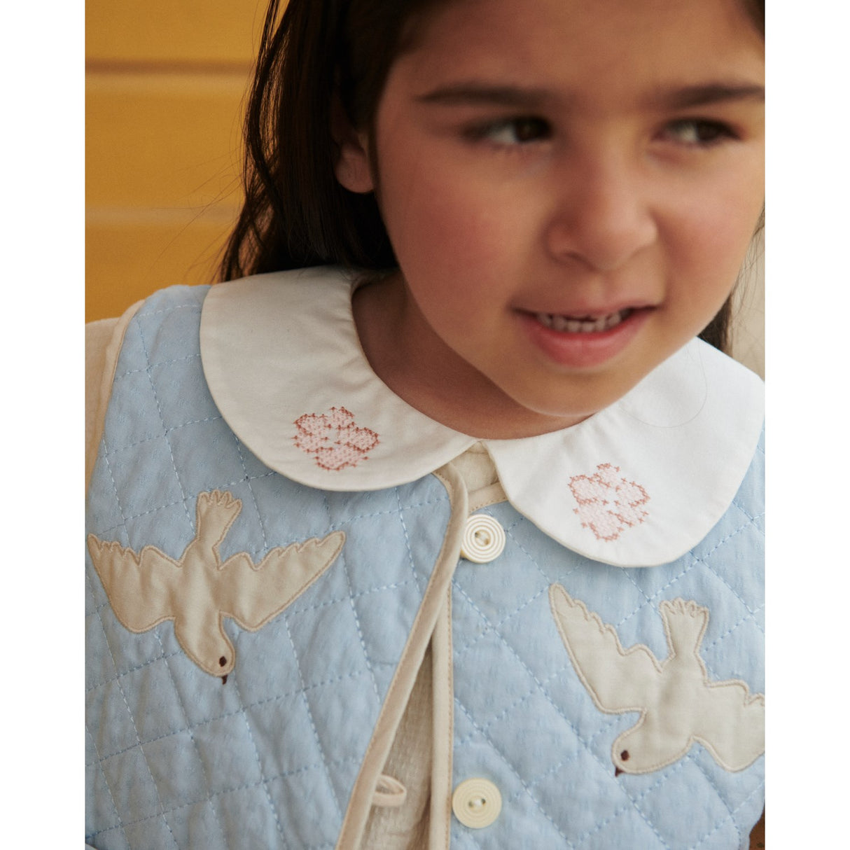 COPENHAGEN COLORS Lt. Blue Comb. Quiltet Vest