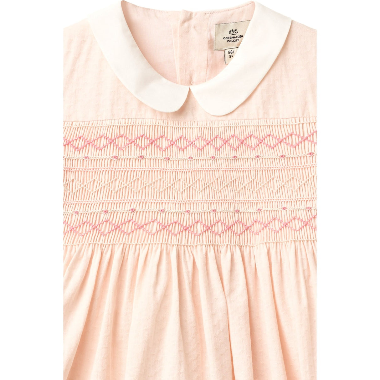 COPENHAGEN COLORS Dusty Rose Comb. Smock Kjole W. Emb.