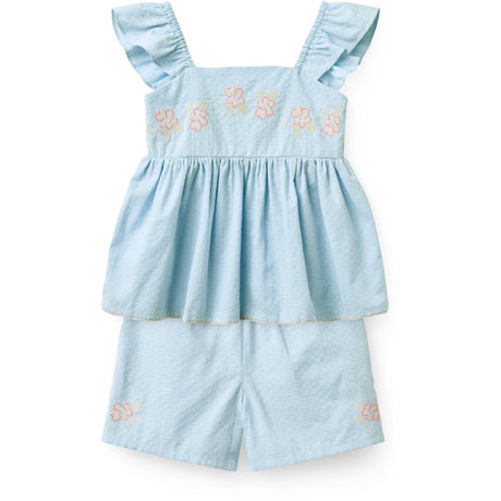 COPENHAGEN COLORS Lt. Blue Comb. Summer Sæt W. Emb.