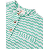COPENHAGEN COLORS Sharp Green W Cream Stripe Seersucker Baby Sæt